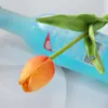 Flores Artificiales de Tul PU para Boda/Decoración del Hogar Ramo de Plástico Flores Falsas de Alto Realismo para Decoración del Hogar