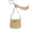 Bolso bandolera pequeño de cuero de marca, sencillo, informal, combinable, de paja y hecho a mano.