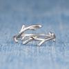 Anillo sencillo de asta de moda para mujer, ambiente navideño festivo con anillo, joyería popular de moda super explosiva