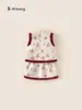 Ropa Infantil para Niñas, Conjunto de Invierno, Ropa Festiva, Falda, Conjunto de Dos Piezas para Niños Pequeños, Estilo Chino