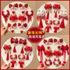 Pinza para el pelo de niña pequeña León Danzante Hanfu Borla Año Nuevo Accesorio para el pelo Peluca Princesa Lazo Adorno para el pelo Pinza para el pelo de niños