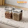Latas Selladas para Granos, Almacenamiento de Cocina, Latas de Plástico Transparente de Grado Alimenticio, Cajas para Snacks, Productos Secos, Latas para Almacenamiento de Té