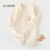 Mameluco de algodón suave Clase A para otoño, recién nacido de 0 a 6 meses, pijama de bebé enterizo, mameluco de mariposa para bebé, ropa estilo monje