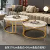 Nova Mesa de Centro em Pedra Sinterizada Minimalista de Luxo Leve 2025 Redonda com Design Dobrável Adequada para Apartamentos Pequenos Sala de Estar