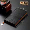 Cuaderno Retro de Cuero Suave A5 Cuaderno de Notas Grueso para Reuniones de Negocios Oficina Cuaderno Pequeño Portátil Diario