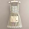 Novo Estilo Estilo Estrangeiro Macacão de Lona de Manga Comprida Roupa Externa Feminina Cozinha Cozinhar Assar Anti-Manchas e Resistente à Sujeira Roupa de Trabalho Cintura de Adulto