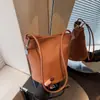 Bolso Cubo de Mano de Moda Estilo Coreano 2025, Sencillo y Elegante, Bolso Diario de Gran Capacidad, Bolso de Hombro para Mujer