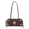 Bolso de mano bordado vintage Yaozi para mujer, nueva colección otoño/invierno 2026, diseño artístico de nota musical, bolso de hombro elegante y único