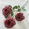 Tela Cepillada 3 Cabezas Caballo Borracho Diamante Rosa Boda Sala de Estar Decoración Camino Guía Ramo de Rosas Fotografía Accesorios para Fotos Flores Artificiales