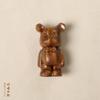 Sândalo natural esculpido mini desenho animado fofo urso violento acessórios de mão DIY acessórios de pulseira Wenwan pingente