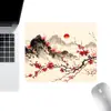 Fornecimento Especial Transfronteiriço de Mouse Pad Flor de Cerejeira Tinta, Tapete de Mesa para Jogos Estilo Japonês, Pad Espessado Antiderrapante para Teclado de Computador Atacado