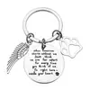 Llavero conmemorativo para mascotas Cuando mañana Alas de Ángel Huella de Perro Colgante Regalo de San Valentín Colgante