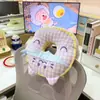 Almofada de Soneca Desenho Gato Xadrez Sala de Aula Escritório Almofada para Intervalo de Almoço Dormir na Mesa, Almofada de Mesa para Dormir de Costas
