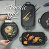 Molde de Cerámica para Hornear para Microondas Plato de Doble Asa para Hornear para el Hogar Pastel Queso Cerámica Fábrica Juego para Hornear Plato Redondo Poco Profundo