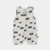 Ropa de Verano Delgada para Niños Mono de Bambú y Algodón de Manga Corta para Uso Casual al Aire Libre Ropa para Niños Anyang