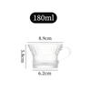 Taça de Café de Vidro de Aparência Sofisticada, Taça de Vinho Pequena, Xícara de Café da Manhã de Luxo Acessível Espessada Criativa, Copo Vazio Transparente para Iced Americano Latte