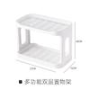 Rack de Armazenamento de Cozinha Rack de Especiarias de Camada Dupla Escorredor de Bancada Doméstico Rack de Armazenamento de Mesa Multifuncional Rack para Copos de Água