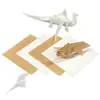 Papel Kraft Blanco para Origami, Cuadrado Grande, Delgado y Flexible, Adecuado para Grullas de Papel, Dinosaurios, Insectos y Manualidades Estudiantiles Complejas