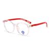 25 Novos Óculos Redondos Coloridos Estilo Retrô para Crianças com Lentes Anti-azul Simples Versáteis Sem Grau Decorativos de Lentes Planas