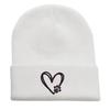Gorro tejido con bordado de huella de pata de amor de Amazon transfronterizo, gorro de lana triste para montar al aire libre, gorro tipo jersey con garra de gato