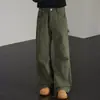 Pantalones de trabajo de leñador azul francés para hombre, estilo de la alta calle americana, pantalones casuales de retazos, diseño holgado, pantalones de pierna ancha, al por mayor