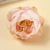 Ramo de flores de seda artificiales de rosa hechas a mano para decoración del hogar y paisajismo con plantas verdes artificiales