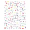Nuevos en Stock Venta al por Mayor Pegatinas para Uñas Serie 3D en Relieve Ins Lindos Dibujos Animados Adhesivas Calcomanías para Uñas Graffiti