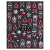 2025 Adesivos de Unhas Transfronteiriços Novos Europeus e Americanos Quente Vermelho e Prata Papai Noel Bola de Cristal Floco de Neve Adesivos Autocolantes