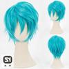 [Salva Nai] Peluca Cos Invertida con Forma de Rostro Reflectante 30cm Universal Peluca Cos Pelos Cortos Invertidos Han Paper Gay Cosplay 48 Colores