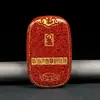 Acessórios de Areia de Cristal de Cinábrio Cru Pingente de Escritura Colar de Areia de Cristal Translúcido Banhado a Ouro Presente Atacado Dropshipping