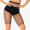 Pantalones cortos de media pierna para hombre y mujer, pantalones de malla fina, huecos, sexys, de red de pesca, shorts sexys translúcidos