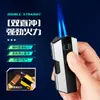 Nuevo Encendedor Estilo Mecha con Doble Llama Directa, Encendedor Multifuncional para Cigarros, Regalo Portátil