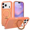 Capa de Celular com Suporte Duas em Uma para Apple 17 Pro Compatível com Fronteiras com Suporte Magnético Rotativo Capa para iPhone 17 Anti-Queda