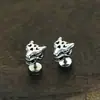 Brincos de Argola de Aço Inoxidável em Formato de Guepardo Europeus e Americanos Mais Vendidos Punk Hip-Hop Unhas de Osso de Orelha Masculinas Tendência de Nicho de Alta Qualidade