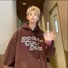 Sudadera con Capucha Forrada de Forro Polar para Hombres y Mujeres, Nueva Chic 2026 Estilo Hong Kong Otoño e Invierno Pulóver Holgado Nicho Superior con Capucha