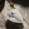 Cucharita de Té Cerámica Té Cerámica Caja de Té Porcelana Azul y Blanca Pala de Té Apreciación del Té Cucharita de Té Juego de Té Kung Fu Accesorios para Ceremonia del Té