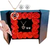 Regalo Navideño para Mamá San Valentín Amazon Transfronterizo Collar de Proyección Pendientes Joyería para Mujer Caja de Regalo Flor Eterna
