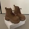 Botas Martin de suela gruesa para mujer, colección otoño 2026, botines retro estilo británico, botas de motociclista, botas que realzan la altura y estilizan