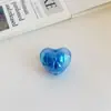 Chen Ming Acrílico Color Sólido Arcoíris Bicolor Lazo Forma de Corazón Cuentas Sueltas Hecho a Mano DIY Cadena para Teléfono Pulsera Accesorios para el Cabello