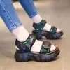 Sandalias de papá de talla grande para mujer, marca transfronteriza de comercio exterior, suela gruesa, versátiles para el verano, plataforma, suela blanda, deportivas para exteriores, zapatos de playa