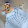 Colcha de Fibra de Soja al 55% para Aire Acondicionado, Mismo Modelo que la de Sam 4.0, Colcha de Verano de Seda Helada con Recubrimiento de Nylon, Colcha Fina Clase A para Guardería