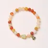 Design original natural 6MM fio de ouro pulseira de jade feminina nova cabaça chinesa retrô pulseira de jade de alta qualidade atacado