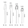 Talheres de Aço Inoxidável 304 Transfronteiriços, Garfo, Colher, Caneca Criativa para Pendurar, Colher Doméstica, Talheres Ocidentais, Colher para Bolo, Sobremesa, Café
