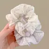 Goma para el pelo tipo scrunchie oversized de estilo coreano con múltiples capas, liga para el pelo de estilo perezoso, cuerda para coleta, accesorio para el pelo de alta gama