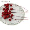 7 tenedores con alambre de espuma, pequeño fruto rojo, siete cabezas, alambre, bayas rojas, corona navideña, accesorios de decoración, venta al por mayor