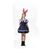 Disfraz de Halloween Zootopia Familia Masculina y Femenina Judy Coneja Oficial de Policía Traje Cos Completo Pareja Disfraz de Escenario
