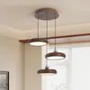 Candelabro de Restaurante Estilo Japonés Wabi-Sabi Creativo Color Veta de Madera Lámpara de Noche para Dormitorio Arte Moderno Minimalista Lámpara para Mesa de Comedor Bar