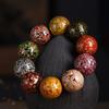 Pulsera Duobao de Laca China Pulsera de Cuentas Duobao Laca Fina Piel de Rinoceronte Rosa Caracol Laca para Hombre y Mujer Cuentas de Buda de Moda para Hombre y Mujer