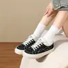 Zapatos de lona planos negros ZHR para mujer, novedad otoño 2026 estilo coreano casual versátiles de caña baja zapatillas deportivas