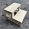 Reposapiés de Madera Maciza Escalones para Ventana de Bahía Reposapiés Doméstico Engrosado de Madera Maciza Marco de Escalón de 2 Niveles Reposapiés Escalón de Escalera